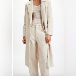 Zara Cream Textured Jacket